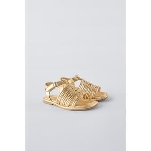 METALLIC STRAP SANDALS
